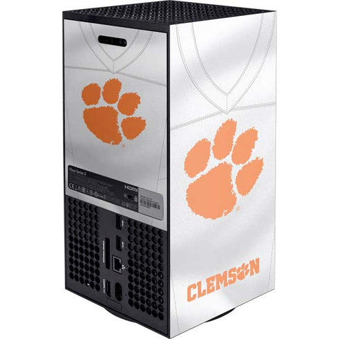 Clemson University White Jersey XBox Series X Digital Edition Console Skin